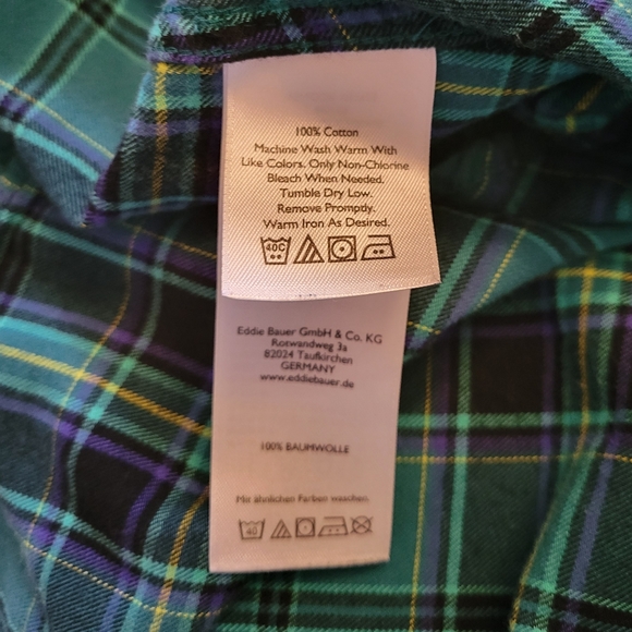 Eddie Bauer Fitted Plaid Shirt. Women's Size M - Picture 4 of 6